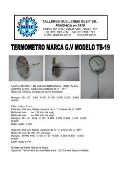 Termómetro Bimetálico - Talleres Guillermo Bleif