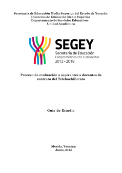 Gu&iacute;a de Estudio - Secretar&iacute;a de Educaci&oacute;n de Yucat&aacute;n