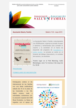 Boletín SaludyFamilia mayo2015