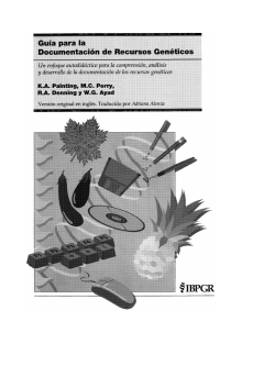 Gu&iacute;a para la Documentaci&oacute;n de Recursos Gen&eacute;ticos