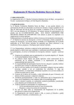 Reglamento Marcha Bedelalsa 2015