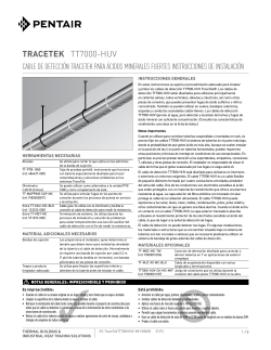 TT7000-HUV tracetek - Pentair Thermal Management