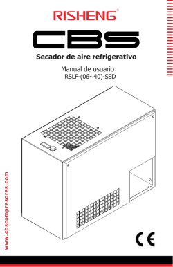 Descargar Manual - CBS Compresores de Aire.