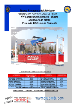 Torneo Promoción del Atletismo XVI Campeonato Moncayo –Ribera