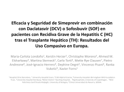 Eficacia y Seguridad de Simeprevir en combinaci&oacute;n con Daclatasvir