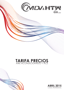Tarifa de precios 2015