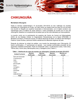 Boletín Extraordinario Chikungunya 2015