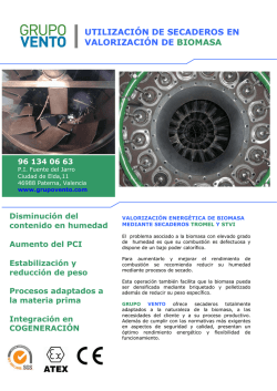 UTILIZACIÓN DE SECADEROS EN VALORIZACIÓN
