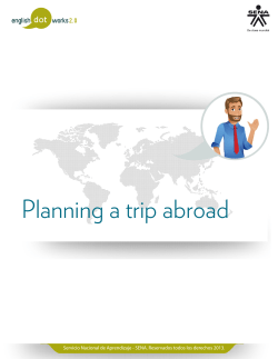 Planning a trip abroad