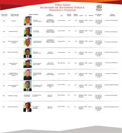Directorio Secretar&iacute;a de Seguridad P&uacute;blica, Tr&aacute;nsito y Vialidad