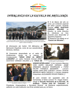 INTERLANZA EN LA ESCUELA DE ARTILLER&Iacute;A.