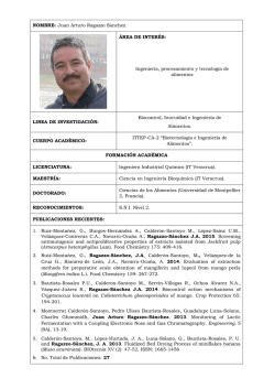 Dr. Juan Arturo Ragazzo S&aacute;nchez - Instituto Tecnol&oacute;gico de Tepic