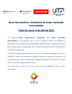 El Programa “Becas Iberoamérica. Estudiantes de Grado. Santander