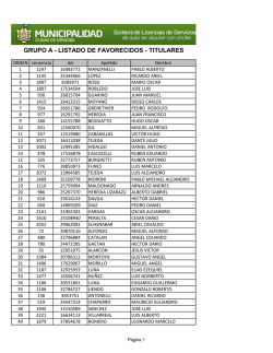 GRUPO A - LISTADO DE FAVORECIDOS