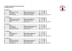 Cuadros de Juego III Torneo de Badminton