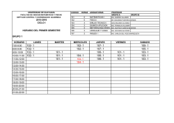 GRUPO 1 HORARIO LUNES MARTES MIERCOLES JUEVES