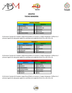 GRUPOS TOCHO BANDERA - Juegos Bancarios 2015