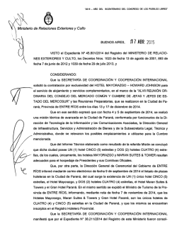 l17 ABR 2015 - Ministerio de Relaciones Exteriores y Culto