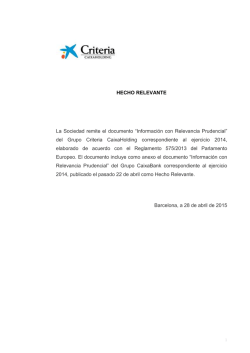 Informaci&oacute;n con Relevancia Prudencial