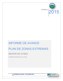INFORME DE AVANCE PLAN DE ZONAS EXTREMAS