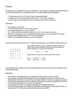 Grupos de Simetrias