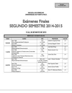 13 AL 26 DE MAYO DE 2015 - Escuela de Derecho