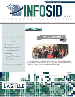 19. Boletín Infosid. Vol 10. No. 1. 2015