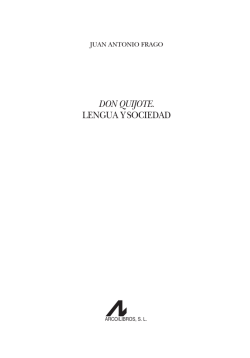 DON QUIJOTE. LENGUA Y SOCIEDAD