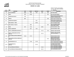 HORARIO DE CLASES 4IV8