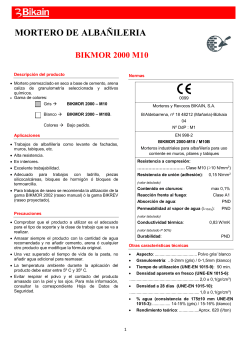 mortero de albañileria bikmor 2000 m10