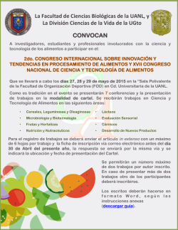 Convocatoria del Congreso - Universidad Autónoma de Nuevo León