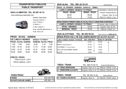 Horario de autobuses y taxis