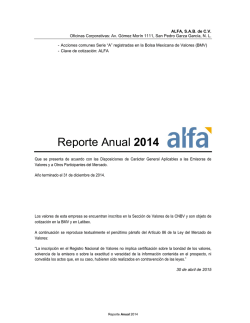 Reporte Anual 2014