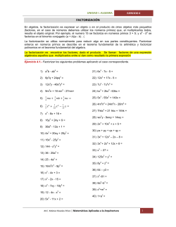 EJERCICIO 4 FACTORIZACIÓN