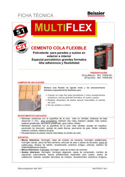 Ficha T&eacute;cnica Cemento Cola Multiflex