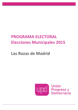 Programa - UPyD en Parlamentos Autonómicos y Ayuntamientos