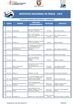 Harineras - Instituto Nacional de Pesca