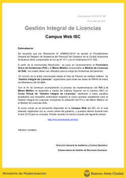Gestión Integral de Licencias Campus Web ISC
