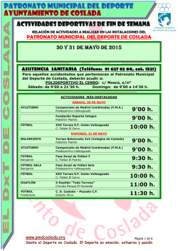 documento adjunto - Patronato de Deportes de Coslada