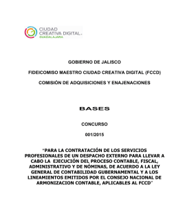 GOBIERNO DE JALISCO FIDEICOMISO MAESTRO CIUDAD