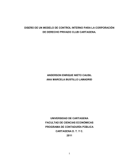 dise&ntilde;o de un modelo de control interno para la corporaci&oacute;n de