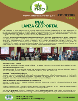INAB LANZA GEOPORTAL - Instituto Nacional de Bosques