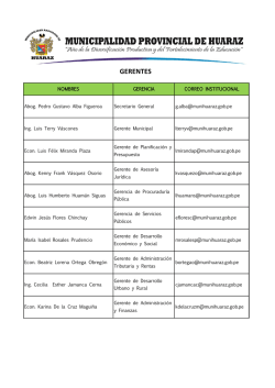 directorio gerentes - Municipalidad Provincial de Huaraz
