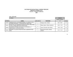 Inicio: 06 de abril CODIGO CURSO CR. HR. PROFESOR S AULA