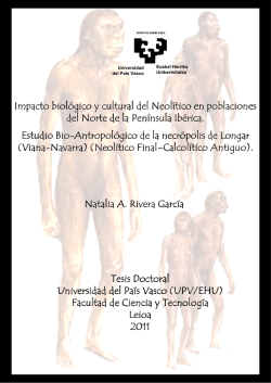 Impacto biol Impacto biol&oacute;gico y cultural del Neol gico y
