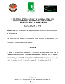 II CONGRESO INTERNACIONAL Y III NACIONAL DE LA