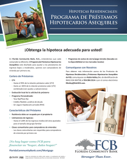 Programa de Pr&eacute;stamos Hipotecarios Asequibles