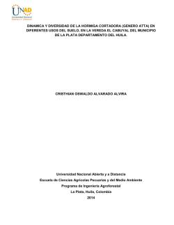 dinamica y diversidad de la hormiga cortadora (genero atta)
