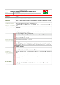 Oficio de Solicitud de Subsidio de Vivienda. Certificado m&eacute;dico que