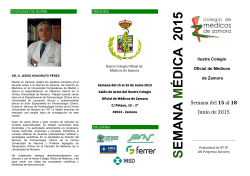 S E M A N A M É D IC A 2015 - Colegio de Médicos de Zamora